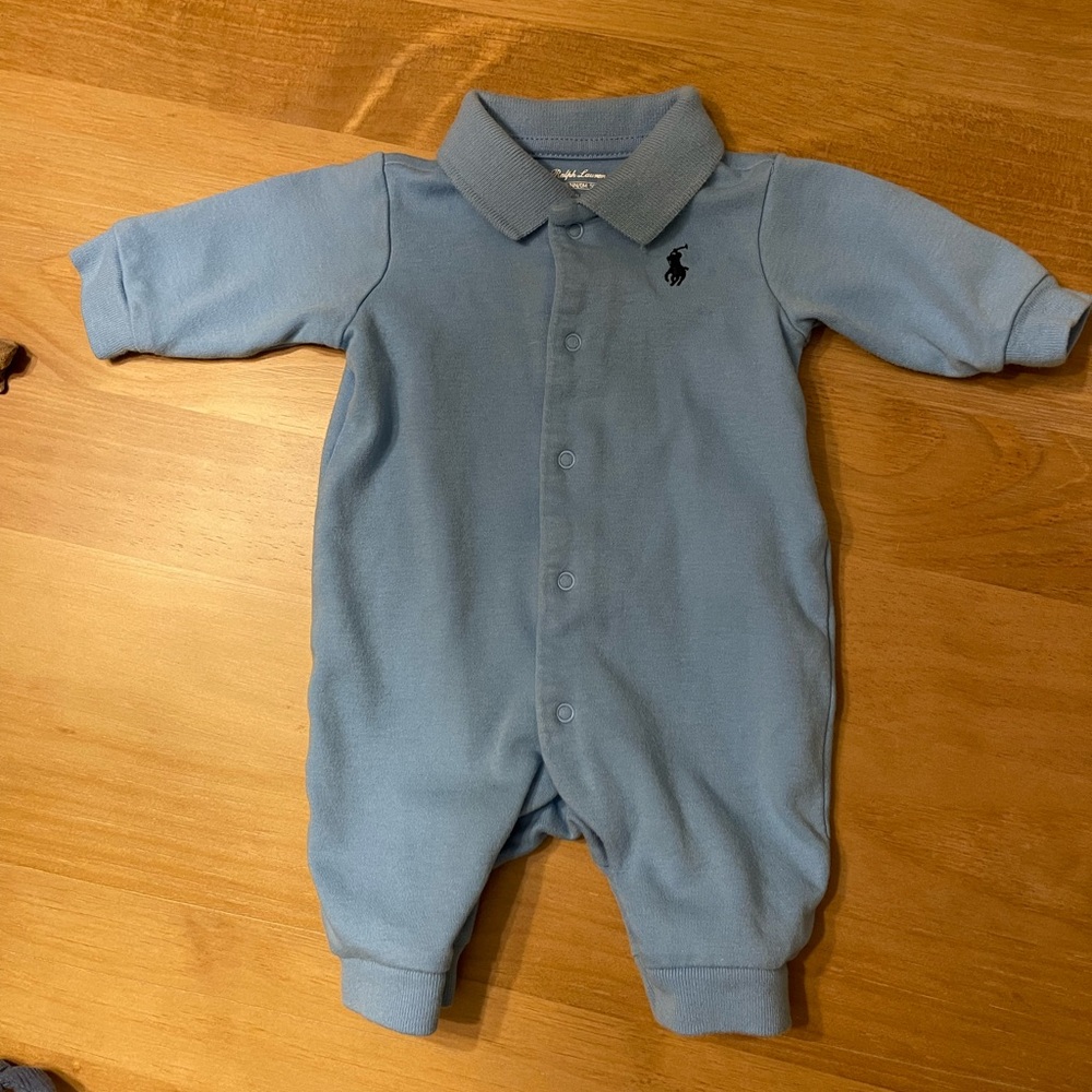Polo by Ralph Lauren Baby Blue One Piece